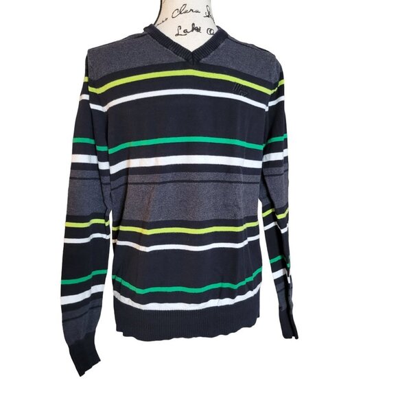 Much More Striped V-Neck Sweater - Size Small - Picture 1 of 9